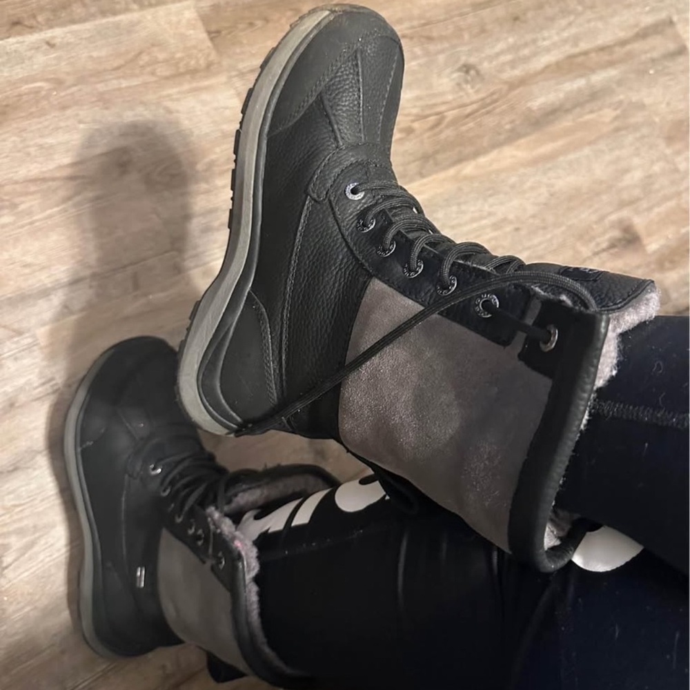 Black and grey Ugg boots